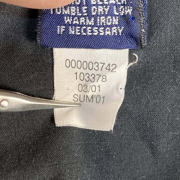 VTG Y2K Gap Cropped Denim Trucker Jacket Womens S Stretch Black White Stitch - Picture 8 of 11